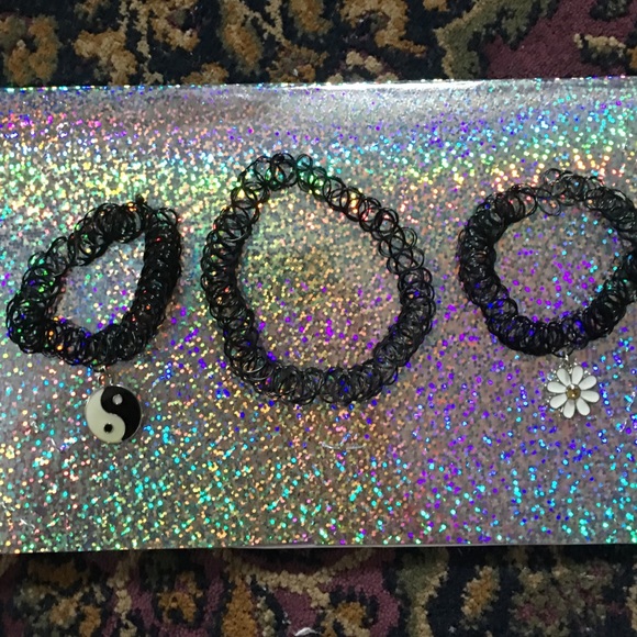 Hot Topic Jewelry - Set of 3 tattoo chokers